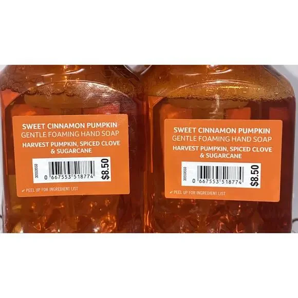 4 BATH & BODY WORKS WHITE BARN SWEET CINNAMON PUMPKIN GENTLE FOAMING HAND SOAP